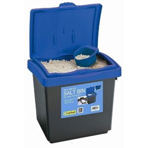 Garden Winter Salt Bin Blue Lid for Storage - 30 Litres - Garland