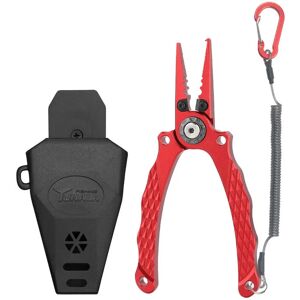 Aluminum Alloy One-piece Asian Pliers Fishing Pliers Wire Cutting Pliers Fishing Gear Control Pliers Fishing Accessories Red - Groofoo