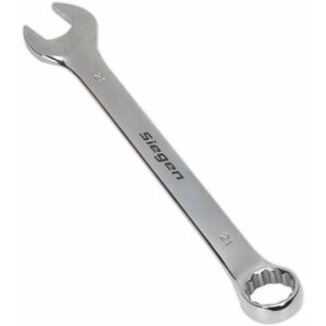 LOOPS Hardened Steel Combination Spanner - 21mm - Polished Chrome Vanadium Wrench