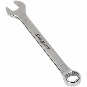 LOOPS Hardened Steel Combination Spanner - 22mm - Polished Chrome Vanadium Wrench