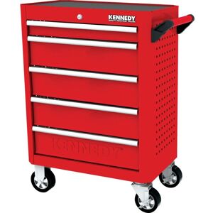 Kennedy RED-28 5 Drawer Roller Cabinet - Red