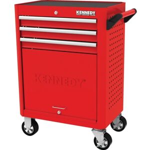 Kennedy - RED-28 3 Drawer Roller Cabinet - Red