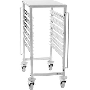 Royal Catering - Kitchen Wagon Bread Trolley 6 Gn Containers Stainless Steel Mobile Professional