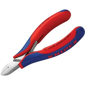 77 12 115 Electronics Diagonal Cut Pliers - Round Bevelled 115mm KPX7712115 - Knipex