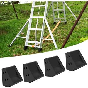 AOUGO Ladder Feet - 4Pcs Non-slip Feet Cover Rubber Ladder Foot Mat Folding Ladder Accessories