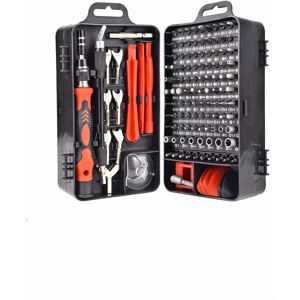 Langray - 135 in 1 Mini Precision Magnetic Screwdriver - Repair Tool Kit for iPhone, Laptop, Watch with Storage Organizer, Red