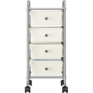 Berkfield Home - Mayfair 4-Drawer Mobile Storage Trolley White Plastic