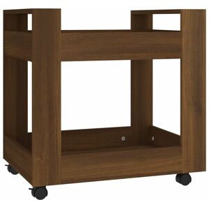 Berkfield Home - Mayfair Desk Trolley Brown Oak 60x45x60 cm Engineered Wood