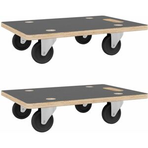 BERKFIELD HOME Mayfair Dolly Trolleys 2 pcs Rectangular 60x40x11.5 cm