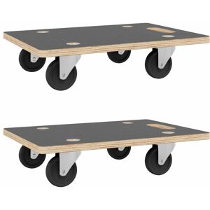 Berkfield Home - Mayfair Dolly Trolleys 2 pcs Rectangular 80x55x11.5 cm