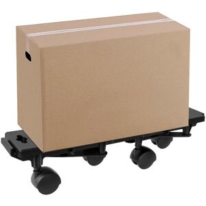 Berkfield Home - Mayfair Moving Dollies with 4 Wheels 10 pcs Black Polypropylene 170 kg