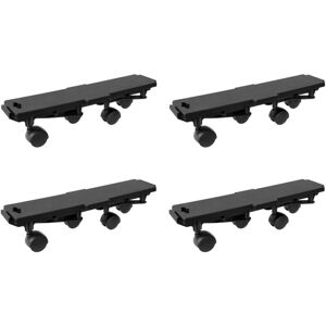 Vidaxl - Moving Dollies with 4 Wheels 4 pcs Black Polypropylene 170 kg n/a