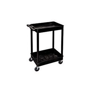 Unbranded Mpps 2 Shelf Uprights Trolley Black