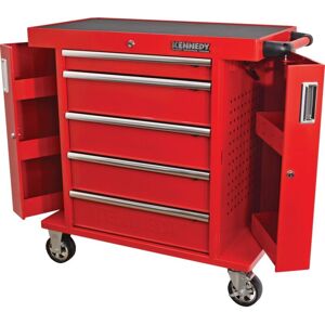 RED-36 5 Drawer Roller Cabinet - Red - Kennedy