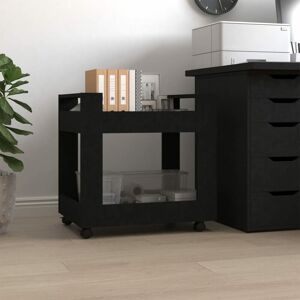 Berkfield Home - Royalton Desk Trolley Black 60x45x60 cm Engineered Wood