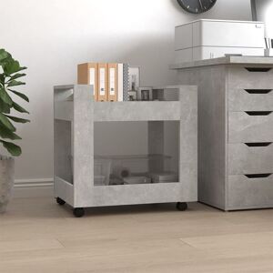 Berkfield Home - Royalton Desk Trolley Concrete Grey 60x45x60 cm Engineered Wood