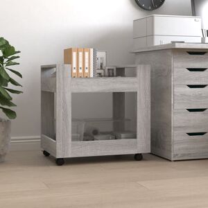 Berkfield Home - Royalton Desk Trolley Grey Sonoma 60x45x60 cm Engineered Wood