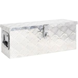 Berkfield Home - Royalton Storage Box Silver 60x23.5x23 cm Aluminium