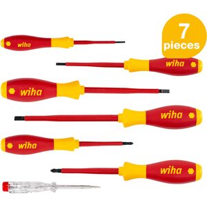 Wiha - Screwdriver set SoftFinish® electric Slotted, Phillips 7-pcs. (00834)