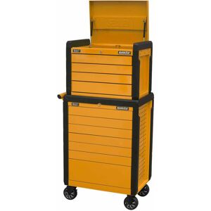 Appdstacko Topchest & Rollcab Combination 11 Drawer Push-To-Open Orange - Sealey