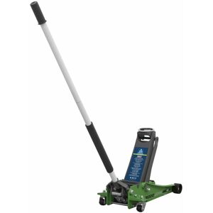 Sealey - Trolley Jack 3 Tonne Low Profile Rocket Lift Hi-Vis Green 3000LEHV