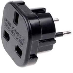 Travel Adapter - uk 3 Pin Black - uk Standard Plug to us Standard Plug Denuotop