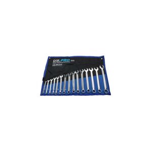 15pc Metric Combination Spanner Set 6-22mm 2243 - Us Pro