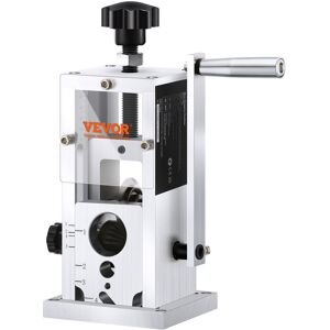 VEVOR Manual Wire Stripping Machine, 0.06''-1.57'' Copper Stripper with Hand Crank or Drill Powered, Visible Stripping Depth Reference, Portable Aluminum