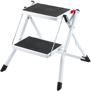 VEVOR Step Ladder 2-Step 150kg Capacity, Ergonomic Folding Steel Step Stool with Wide Anti-Slip Pedal, Sturdy Step Stool for Adults Toddlers, Multi-Use for