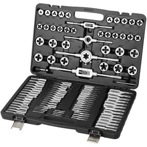 Tap and Die Set 110Pcs Metric Size M2 to M18 Bearing Steel Threading Tool - Vevor