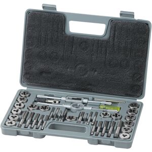 Tap and Die Set 40Pcs sae Size nc/nf/npt Bearing Steel Threading Tool - Vevor