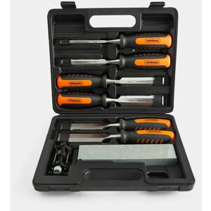 Vonhaus - Chisel Set - 8pcs Woodworking Tools Set - Wood Carving Tools for Men and Women - Chrome Vanadium, Wood Chisel Sets with Sharpening Stone,