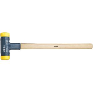 Wiha - Soft-faced hammer dead-blow with hickory wooden handle, round hammer face 60, 420 mm (02098)