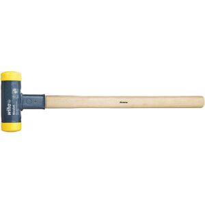 Wiha - Sledgehammer no recoil, medium hard with hickory wooden handle, round hammer face 80, 880 mm (02101)