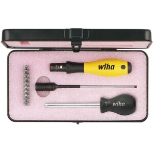 Torque screwdriver set TorqueVario-S esd i mixed 14 pcs. i 0.4-1.0 Nm i variably adjustable torque limit in box (43898) - Wiha