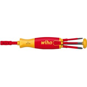 Wiha - Screwdriver with bit magazine LiftUp electric Slotted, Phillips with 6 slimBits pack (38612)