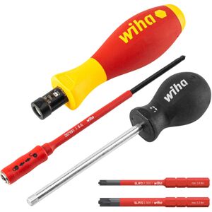 Torque screwdriver set TorqueVario-S electric 5 pcs. i 0.8-5.0 Nm i PlusMinus/Pozidriv variably adjustable torque limit (38074) - Wiha