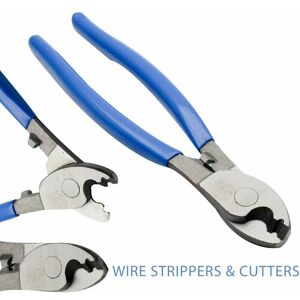 HOOPZI Stripping pliers 215 mm Adjustable electrical cable cutter Electric cable shears Cutting tool for cutting aluminum, copper and plastic sheathed cables