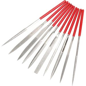 Csparkv - 10Pcs Mini Diamond Needle Files Set 2mm Shank, 100mm Diamond Metal File Multipurpose File Set for Woodworking