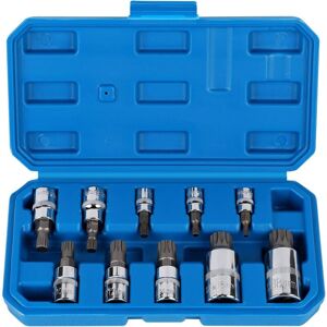 LINGHHANG 1/2'', 1/4'', 3/8'', T8-T70 Male Torx Socket 13pcs, Pressed Sleeve Plum Drill Bit