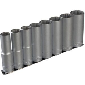 Tengtools - Teng M1207 M1207 Socket Clip Rail Set of 8 Metric 1/2in Drive TENM1207