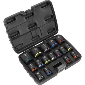 Premier - Sealey AK5625M Impact Socket Set 1/2'Sq Drive 16pc