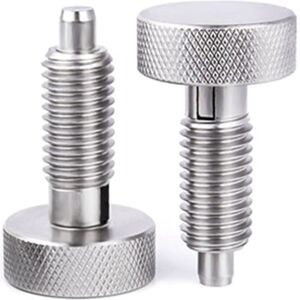 Tlily - 2Pcs Hand Retractable Spring Plungers with Knurled Handle M10