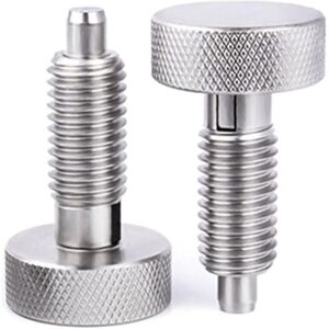 Tlily - 2Pcs M10 Stainless Steel Hand Retractable Spring Plungers