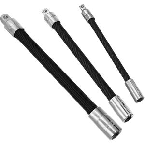 TLILY 3-Piece Electric Wrench Elastic Connecting Rod Universal Flexible Shaft Quick Ratchet Spring Extension