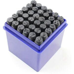 TLILY 36-Piece Set English Numeral Punching 6mm Alphanumeric is Suitable for diy Belt Leather Craft Tools