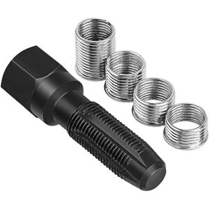 ZVD - 5-piece spark plug thread repair tool set M14 x 1.25, spark plug rethread, cylinder head rethread kit 4 inserts