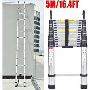 Briefness - 5M Telescopic Ladder 16.5FT Aluminum Telescoping Extension Ladder Folding Step