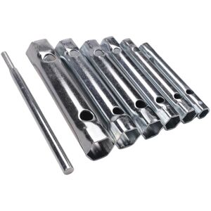 Tlily - 6PC 8-19mm Metric Tubular Box Wrench Set Tube Bar Spark-Plug Spanner Steel Double Ended for Automotive Plumb Repair