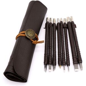CSPARKV 8Pcs Stone Carving Tool Chisels, Tungsten Steel Carving Tools Wood Stone Carved Section Carbide Professional Artistic Tool